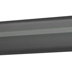 Mensola 120x22h cm da parete antracite lucido acciaio cromato Gordon