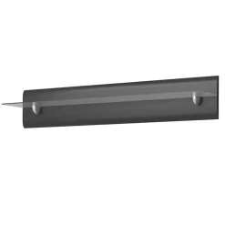 Mensola 120x22h cm da parete antracite lucido acciaio cromato Gordon