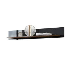 Mensola 160x24h cm da parete noce nero lucido Jumbo