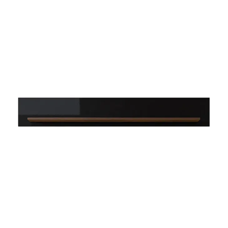 Mensola 160x24h cm da parete noce nero lucido Jumbo