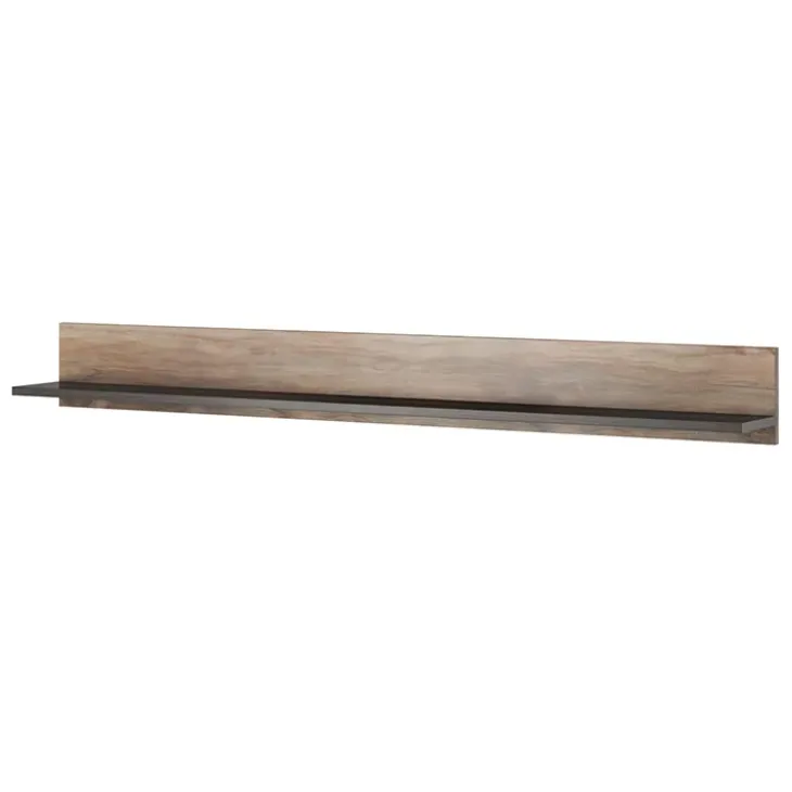 Mensola 180x20h cm da parete noce rovere grigio Paloma 2