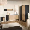 Mensola 110x25h cm da parete rovere nero Duble