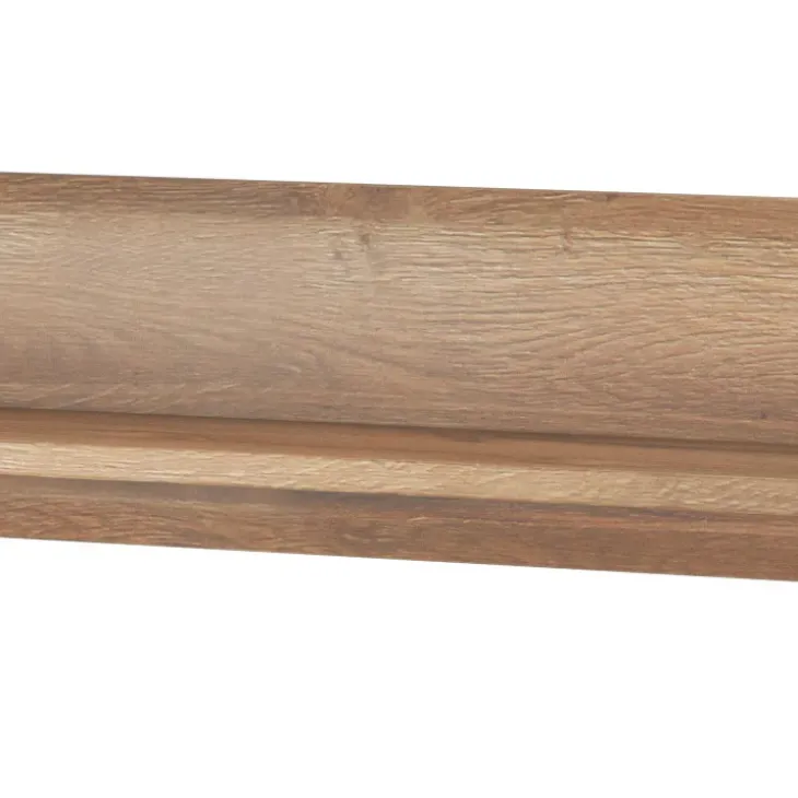 Mensola 160x22h cm moderna da parete soggiorno rovere nero Maiorca