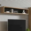 Mensola 150x27h cm moderna soggiorno rovere nero opaco Esmond