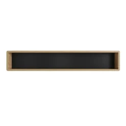 Mensola 150x27h cm moderna soggiorno rovere nero opaco Esmond