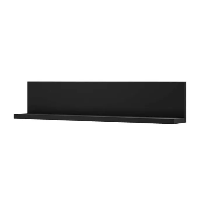 Mensola 150x32h cm per parete attrezzata nero opaco Megan Gihome®