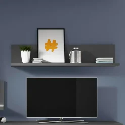 Mensola 150x32h cm per parete attrezzata antracite Megan Gihome®