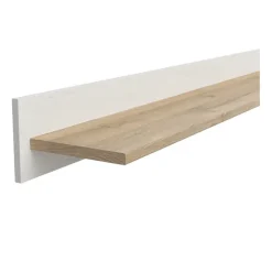Mensola 143x17h cm soggiorno bianco frassinato rovere Lars