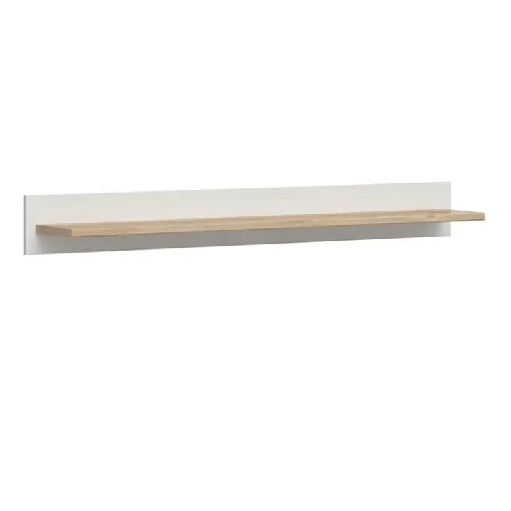 Mensola 143x17h cm soggiorno bianco frassinato rovere Lars