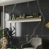 Mensola 138x20h cm soggiorno bianco opaco rovere Noa Gihome®