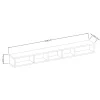 Mensola 169x21h cm 5 vani da parete bianco rovere Tahiti