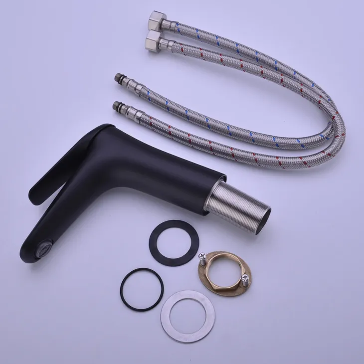 Miscelatore per lavabo bagno ottone nero Becco