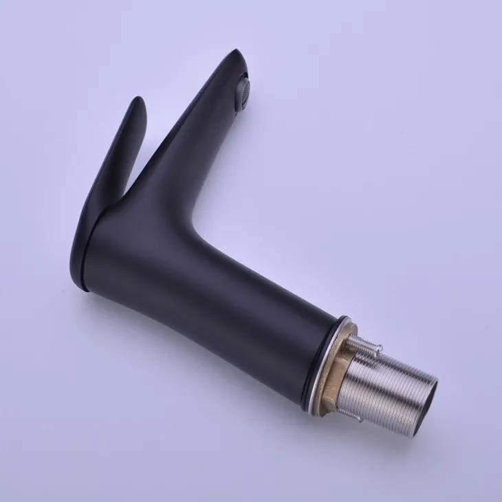 Miscelatore per lavabo bagno ottone nero Becco