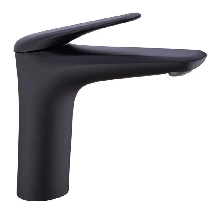 Miscelatore per lavabo bagno ottone nero Becco