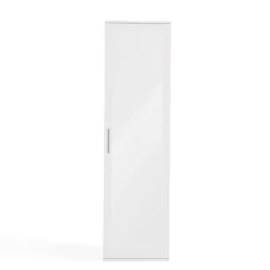 Mobile armadio multiuso ingresso 50x180h cm appendiabiti con specchio bianco Effort