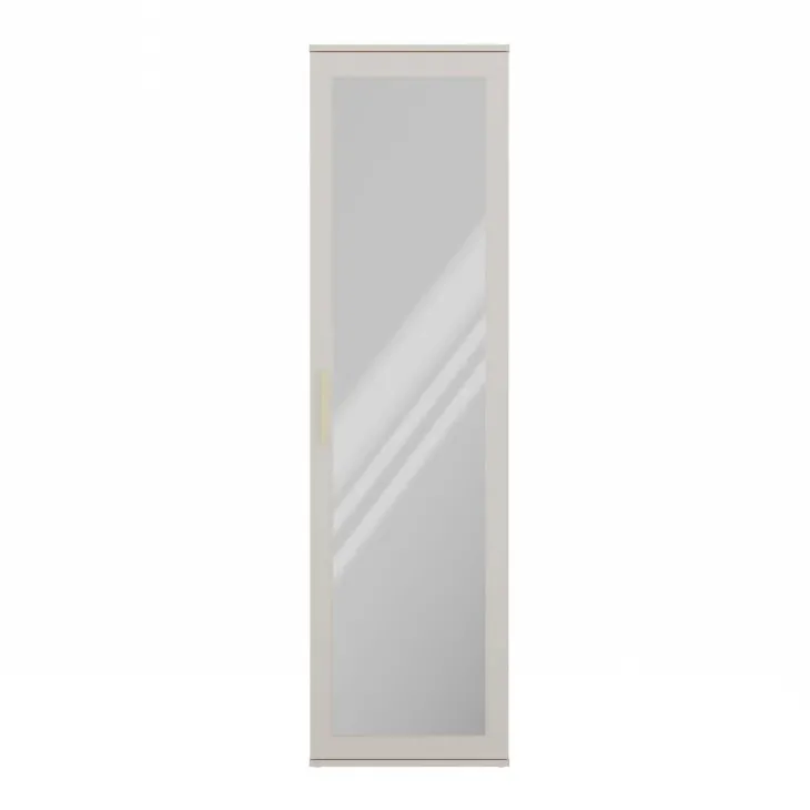 Mobile armadio multiuso ingresso 50x180h cm appendiabiti con specchio beige cashmere Effort