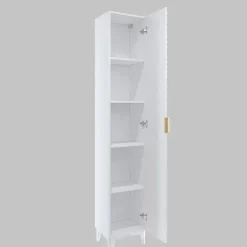 Mobile bagno a terra 61cm con colonna bianco frontali decorati Konny