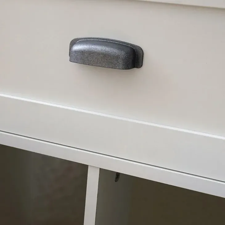 Mobile bagno a terra 120cm con doppio lavabo 2 ante 2 cassetti bianco rovere Ilias