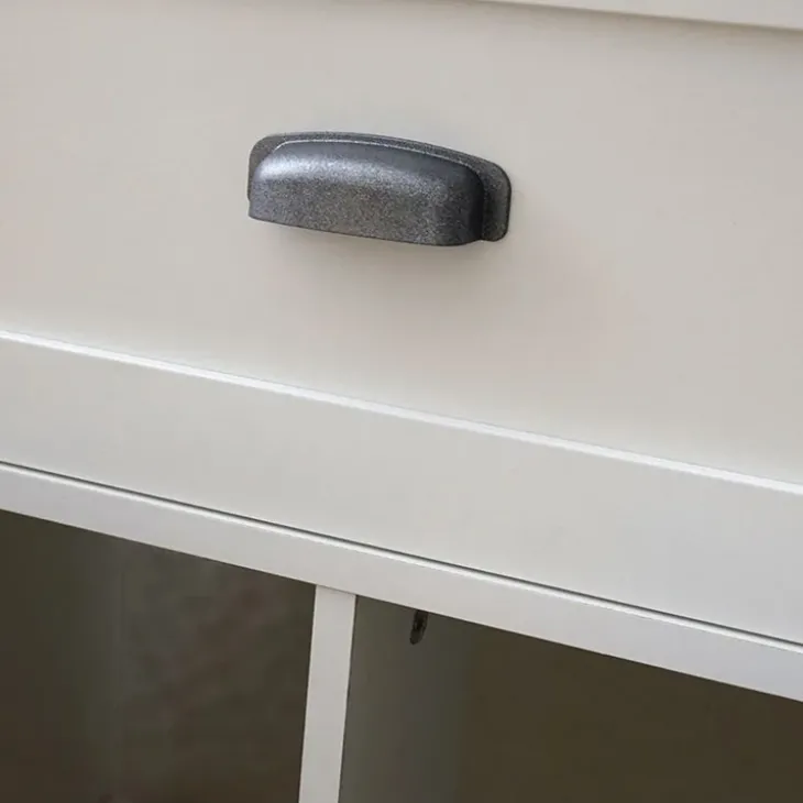 Mobile bagno a terra 120cm con doppio lavabo e colonna shabby bianco rovere Ilias