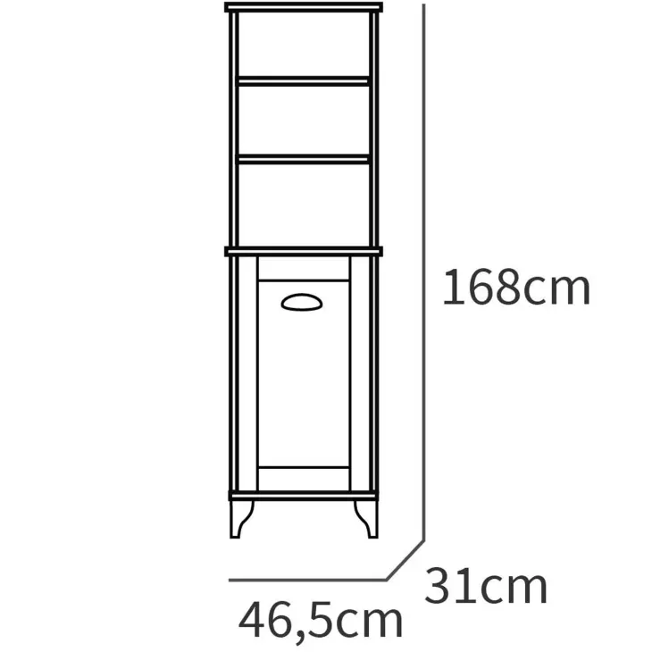 Mobile bagno a terra 120cm con doppio lavabo e colonna shabby bianco rovere Ilias