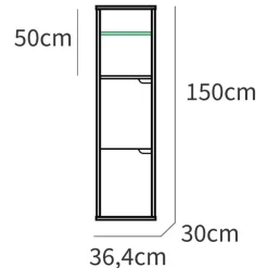 Mobile bagno a terra 100cm con lavabo e colonna 3 ante 1 cassetto bianco rovere Jasmund