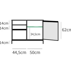 Mobile bagno a terra 100cm con lavabo e colonna 3 ante 1 cassetto bianco rovere Jasmund