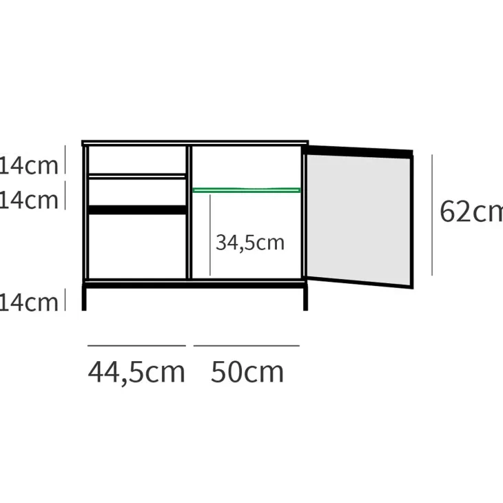 Mobile bagno a terra 100cm con lavabo 1 anta 1 cassetto rovere bianco Jasmund