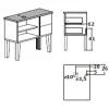 Mobile bagno a terra 82cm con lavabo 2 cassetti 2 ante bianco rovere Inok