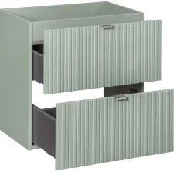 Mobile bagno sospeso cannettato 120cm verde salvia rovere Greeny