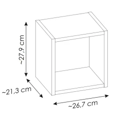 Mobile bagno sospeso cannettato 80cm con lavabo e colonna bianco rovere Cleany