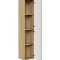 Mobile bagno sospeso cannettato 80cm con colonna rovere Pretty