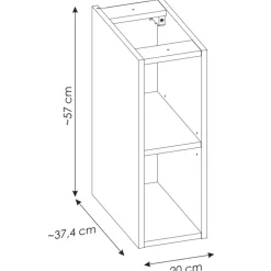 Mobile bagno sospeso cannettato 120cm 4 ante e 2 vani bianco rovere Cleany