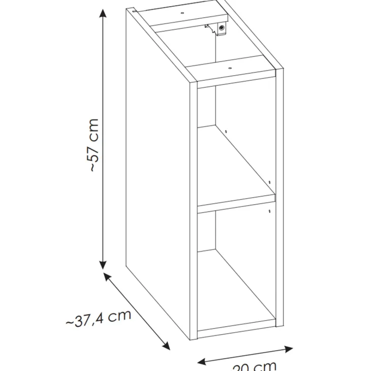 Mobile bagno sospeso cannettato 120cm 4 ante e 2 vani bianco rovere Cleany