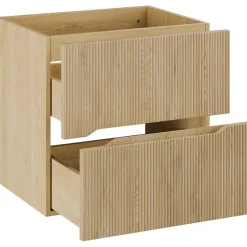 Mobile bagno sospeso cannettato 60cm con colonna rovere Pretty