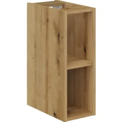 Mobile bagno sospeso cannettato 100cm con lavabo e colonna nero rovere Cleany