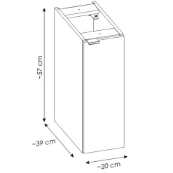 Mobile bagno sospeso 140cm 5 ante beige cashmere Neutry