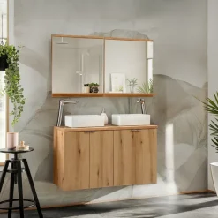 Mobile bagno sospeso 100cm 4 ante rovere Rovery