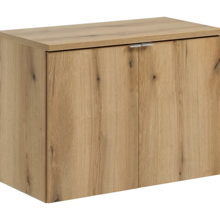 Mobile bagno sospeso 80cm 2 ante rovere Rovery