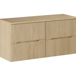 Mobile bagno sospeso 120cm cannettato rovere Pretty