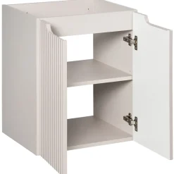 Mobile bagno sospeso 50cm cannettato 2 ante beige rovere Cleany
