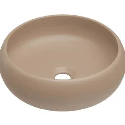 Mobile bagno sospeso 160cm cannettato con 2 lavabi, colonna e specchio beige Autentic