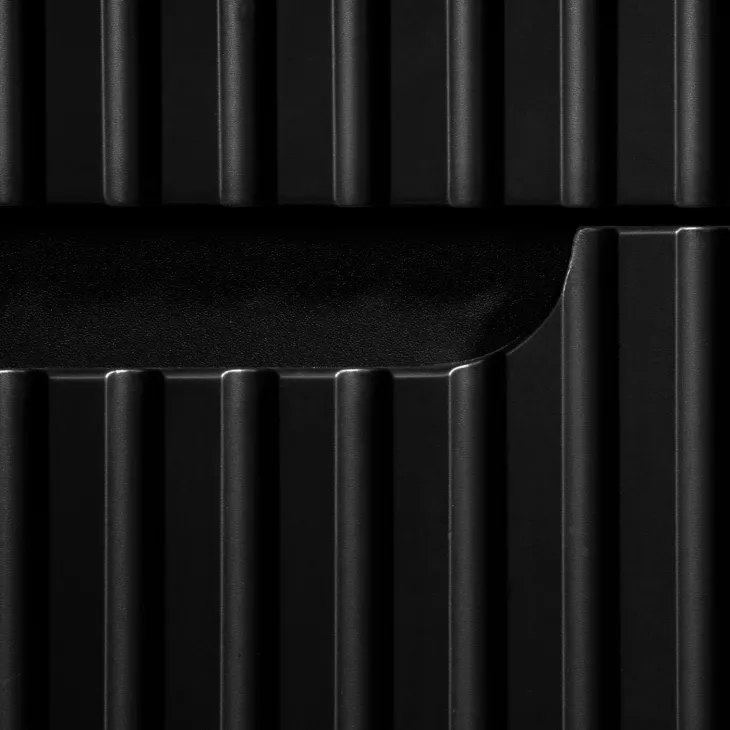 Mobile bagno sospeso 120cm cannettato 4 cassetti nero rovere Cleany