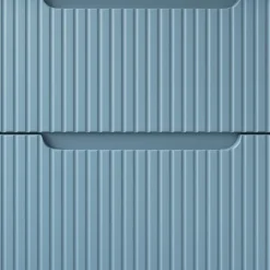 Mobile bagno sospeso 140cm cannettato con vani azzurro rovere Celestiale