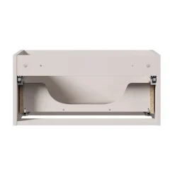 Mobile bagno sospeso 120cm cannettato 2 cassetti beige rovere Cleany