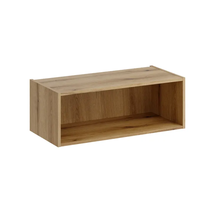 Mobile bagno sospeso 80cm cannettato 1 cassetto e vano beige rovere Cleany