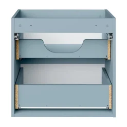 Mobile bagno sospeso 60cm cannettato con lavabo azzurro Celestiale