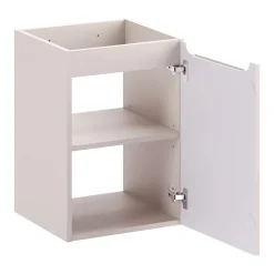 Mobile bagno sospeso 40cm cannettato con lavabo 1 anta beige Cleany