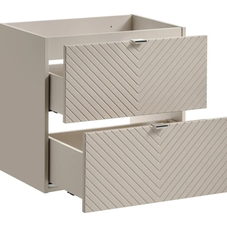 Mobile bagno sospeso 60cm 2 cassetti beige cashmere Neutry