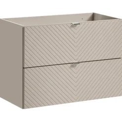 Mobile bagno sospeso 80cm 2 cassetti beige cashmere Neutry
