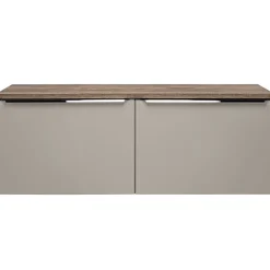 Mobile bagno sospeso 120cm 2 cassettoni e 2 cassetti attrezzati grigio quercia Serif